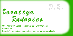 dorottya radovics business card